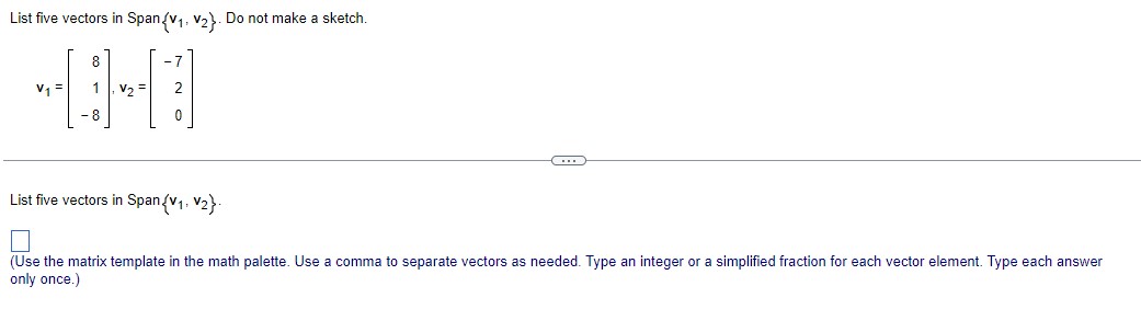 Solved Please sovle and show work.List five vectors in | Chegg.com