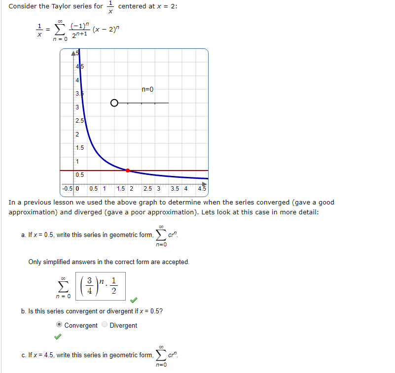 Solved Consider the Taylor series for — centered at x = 2: | Chegg.com