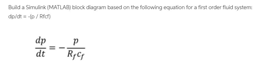 Solved Build a Simulink (MATLAB) block diagram based on the | Chegg.com