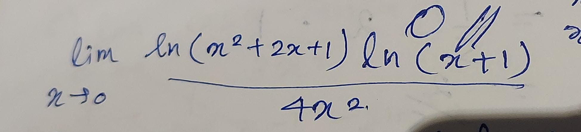 limx → 0 x ln 4x )) 2