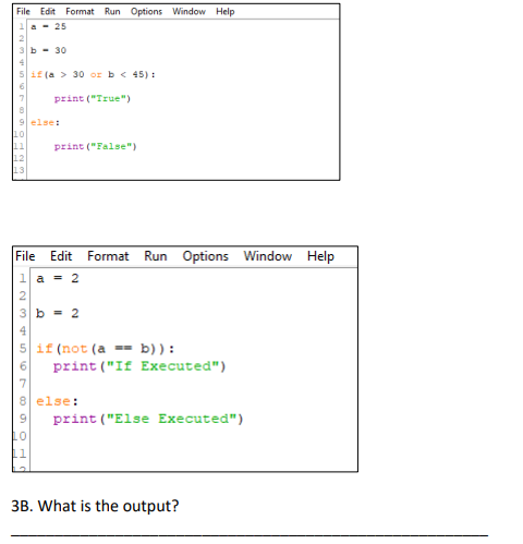 Solved 1. Relational Operator Example: >>>5