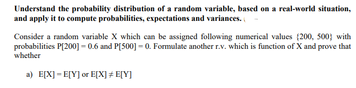 Solved Understand the probability distribution of a random | Chegg.com