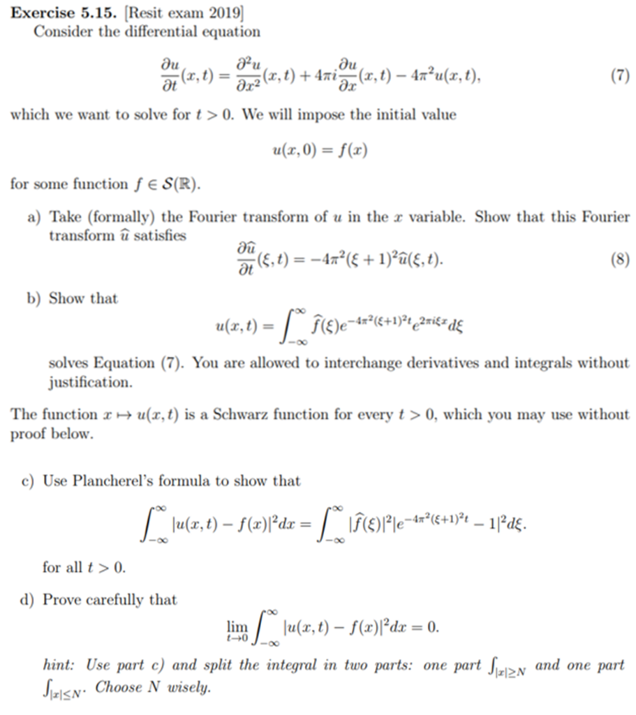 Exercise 5.15. [Resit exam 2019] Consider the | Chegg.com