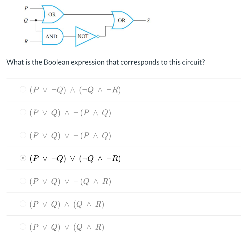 Solved Or Or For And Not What Is The Boolean Expression T Chegg Com