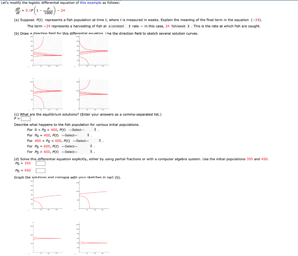 Let's modify the logistic differential equation of