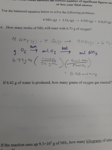 Solved In unswers the correct number of significant figures | Chegg.com