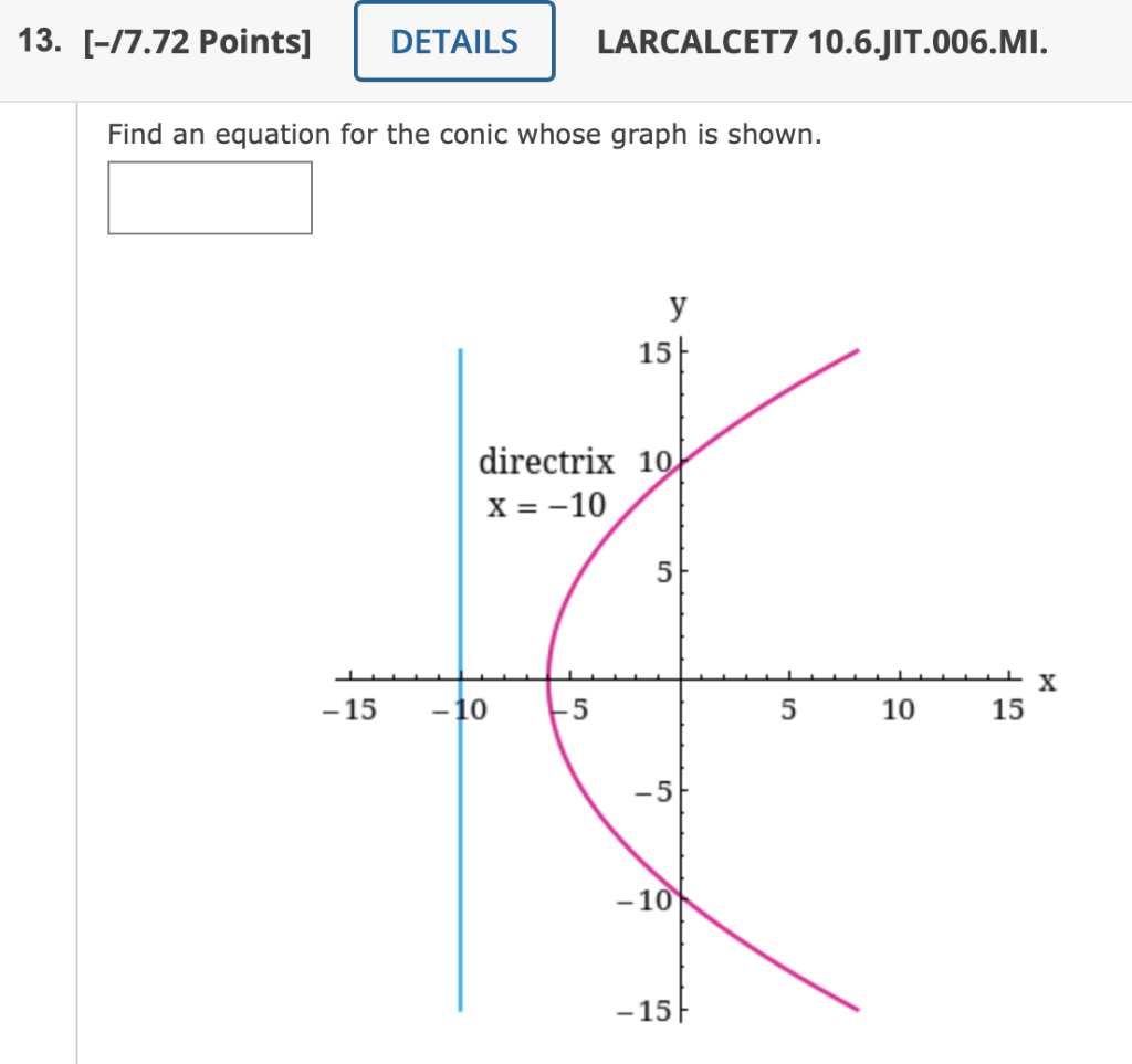 Solved 13. [-17.72 Points] Details Larcalcet7 