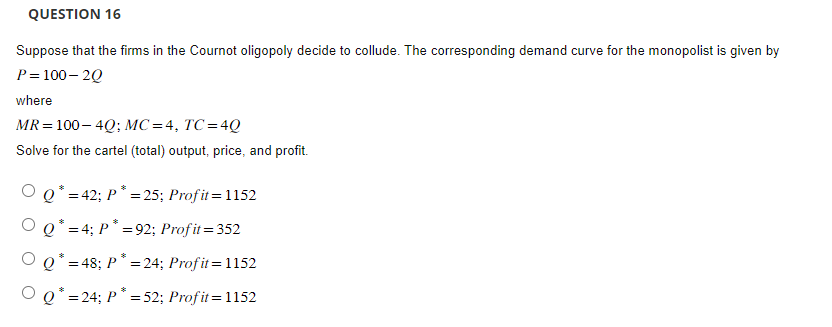 Solved Suppose That The Firms In The Cournot Oligopoly | Chegg.com