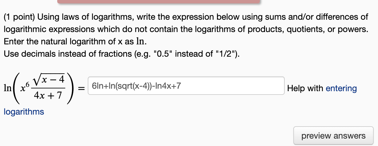 [Solved]: Using Laws Of Logarithms, Write The Expression Bel