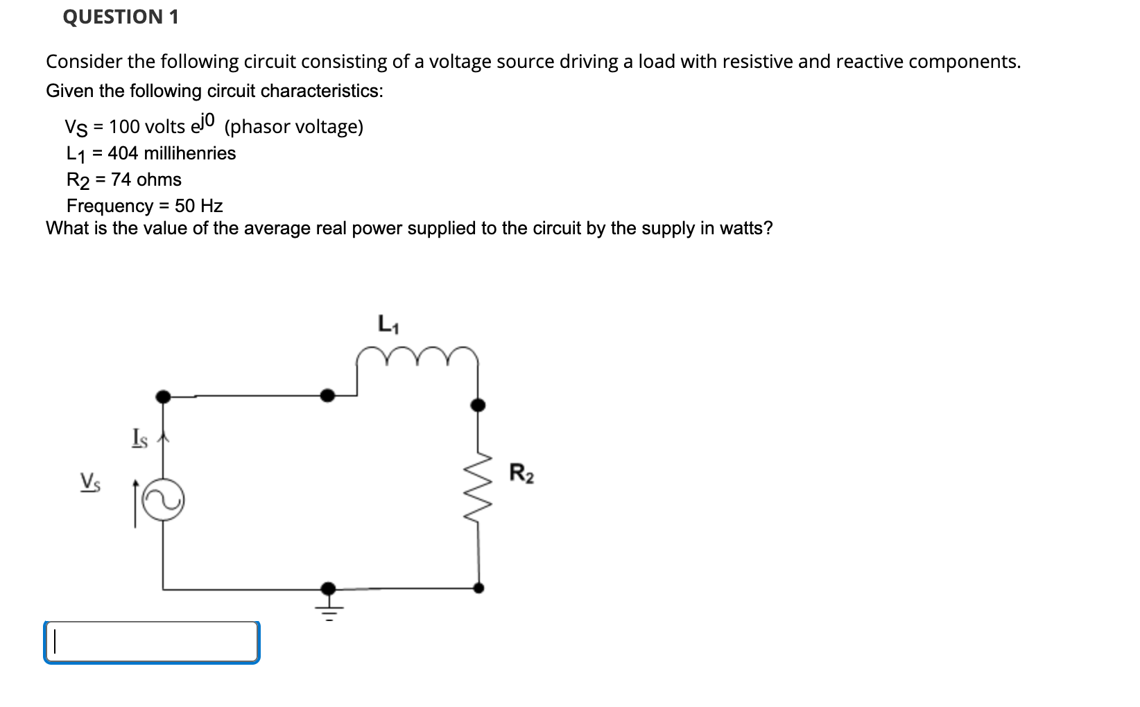 Solved Consider the following circuit consisting of a | Chegg.com