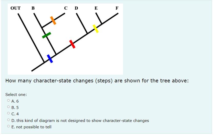 Solved How many character-state changes (steps) are shown | Chegg.com