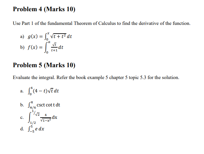 Solved Use Part 1 of the fundamental Theorem of Calculus to | Chegg.com