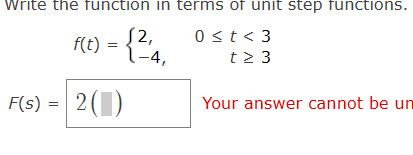 Solved Write the function in terms of unit step functions. | Chegg.com