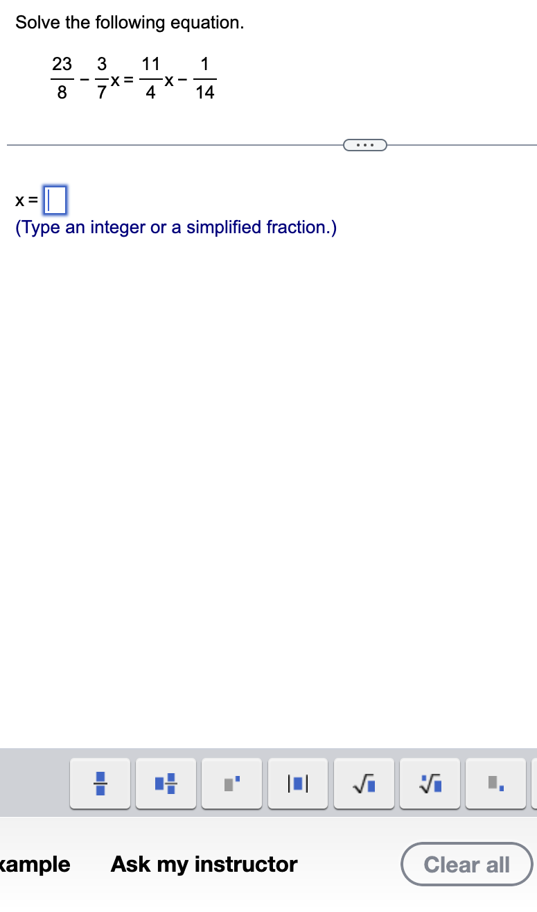 23 4 3x 8 )= 1 17x