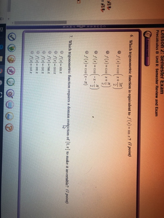 Solved 5. Which of the following has the same value as cos | Chegg.com