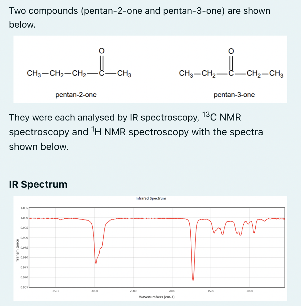 Solved Two Compounds Pentan 2 One And Pentan 3 One Are