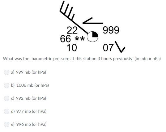 Solved 66 ** 10 07 What Was The Barometric Pressure At This | Chegg.com