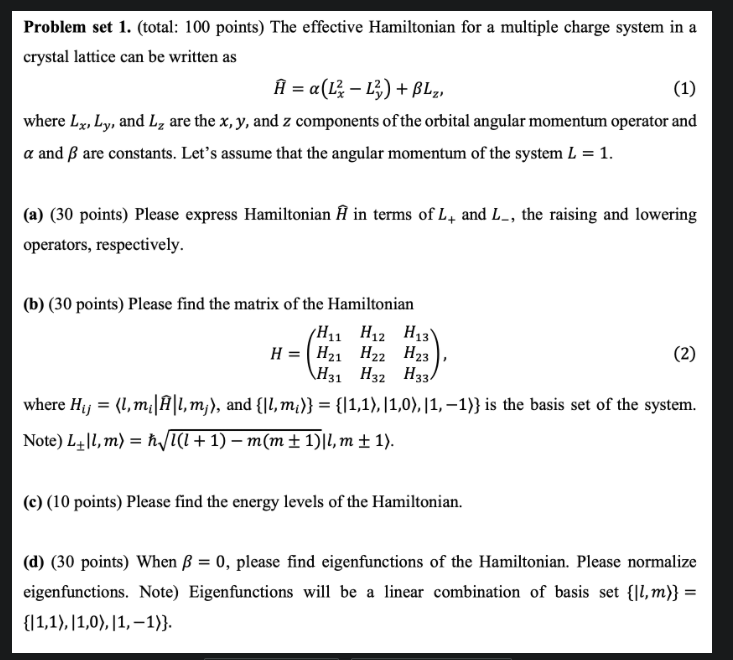 Problem Set 1 Total 100 Points The Effective Chegg Com