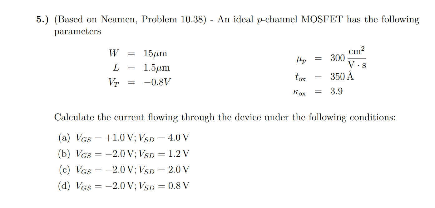 Solved 5 Based On Neamen Problem 10 38 An Ideal P Chegg Com