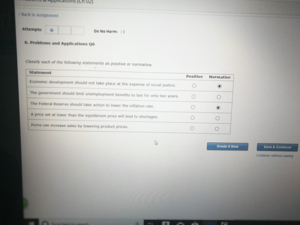 Solved Problems & Applications (Ch 02) Attempts: Do No Harm: | Chegg.com