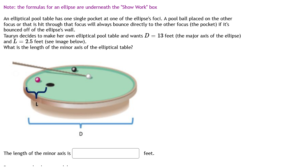 Solved Note: the formulas for an ellipse are underneath the | Chegg.com