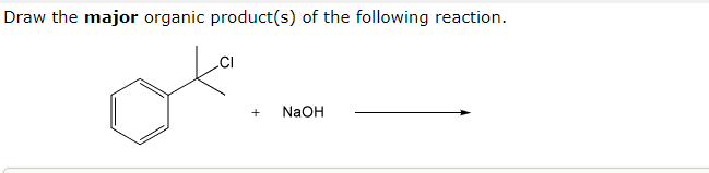 Solved Draw the major organic product(s) of the following | Chegg.com