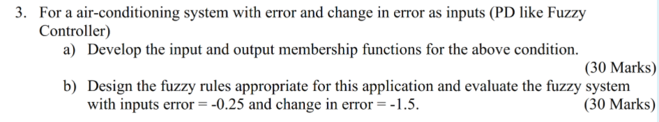 Solved 3. For a air-conditioning system with error and | Chegg.com