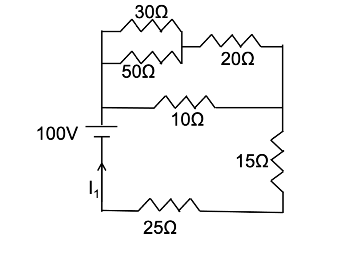 Solved 1. This circuit contains a battery of 100V and | Chegg.com