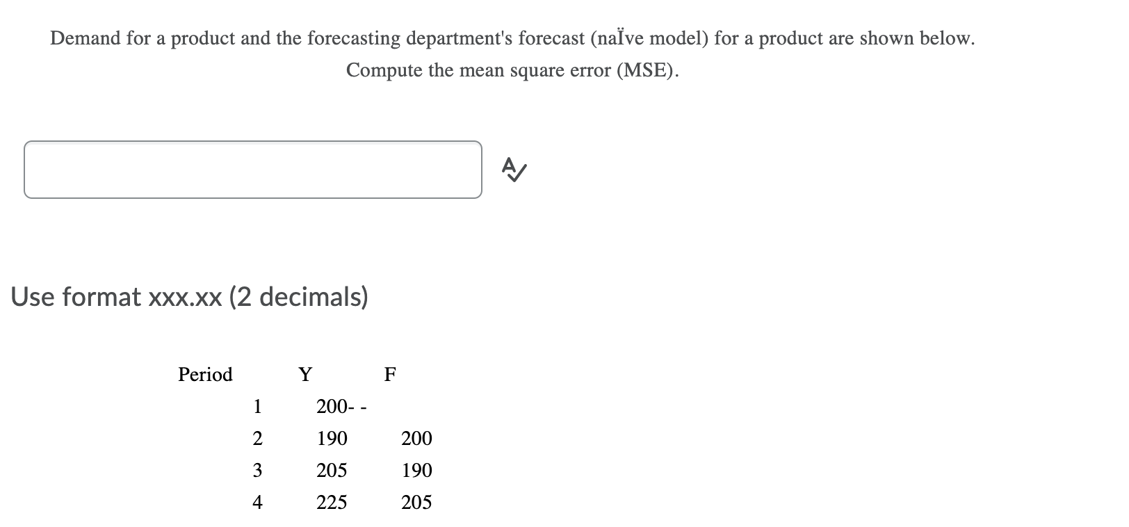 Solved Demand For A Product And The Forecasting Department's | Chegg.com