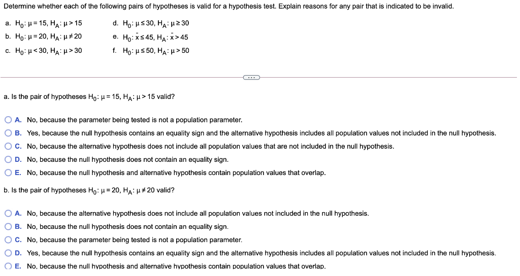 Solved Determine whether each of the following pairs of | Chegg.com