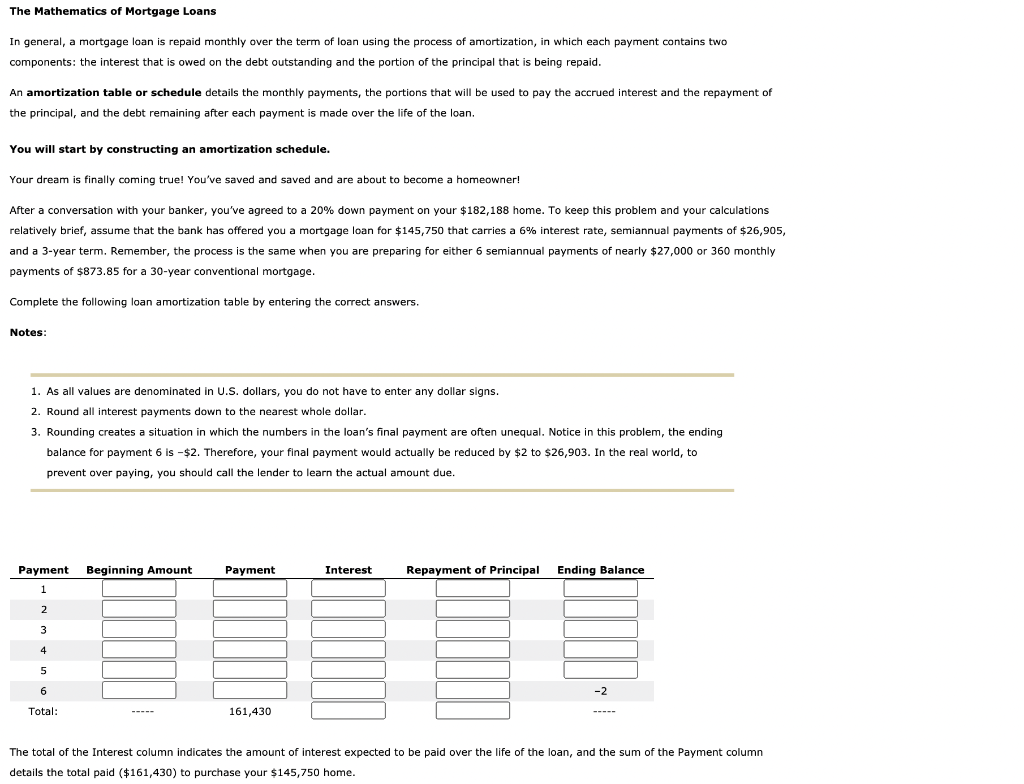 mortgage maths assignment