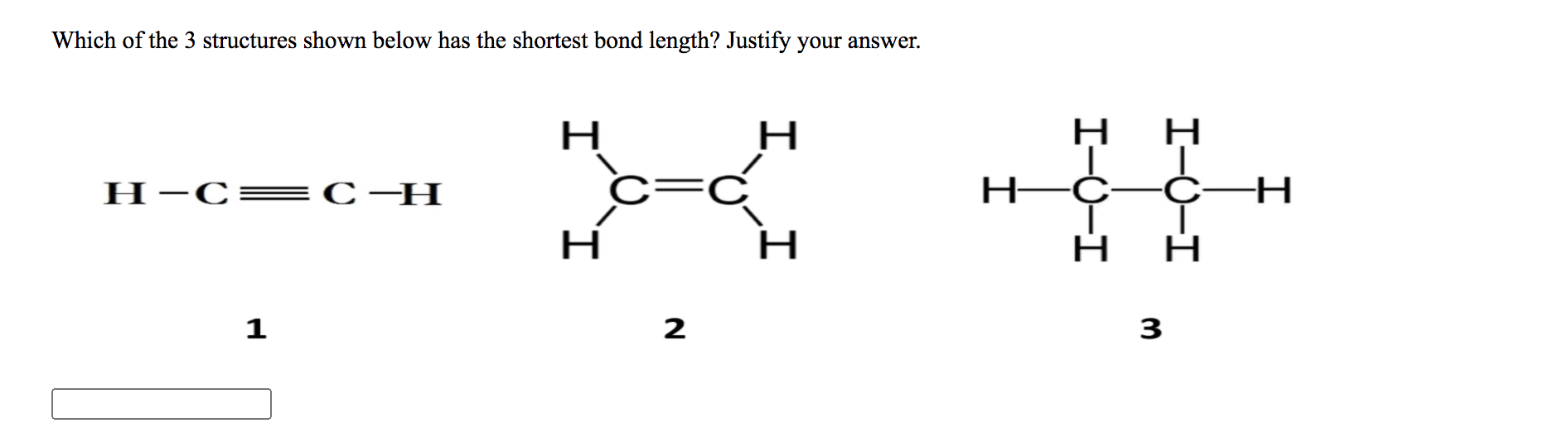 Solved Which of the 3 structures shown below has the | Chegg.com