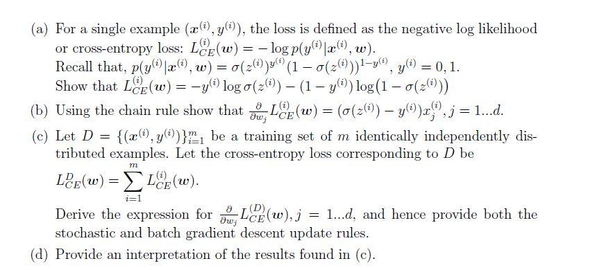 Solved Consider the problem of binary classification where x | Chegg.com