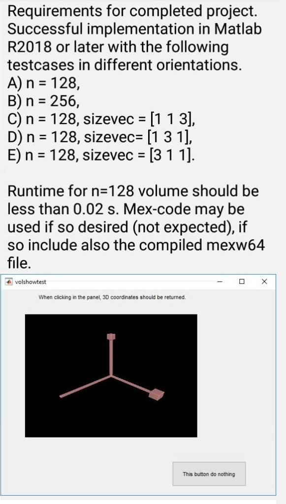 Requirements for completed project. Successful | Chegg.com