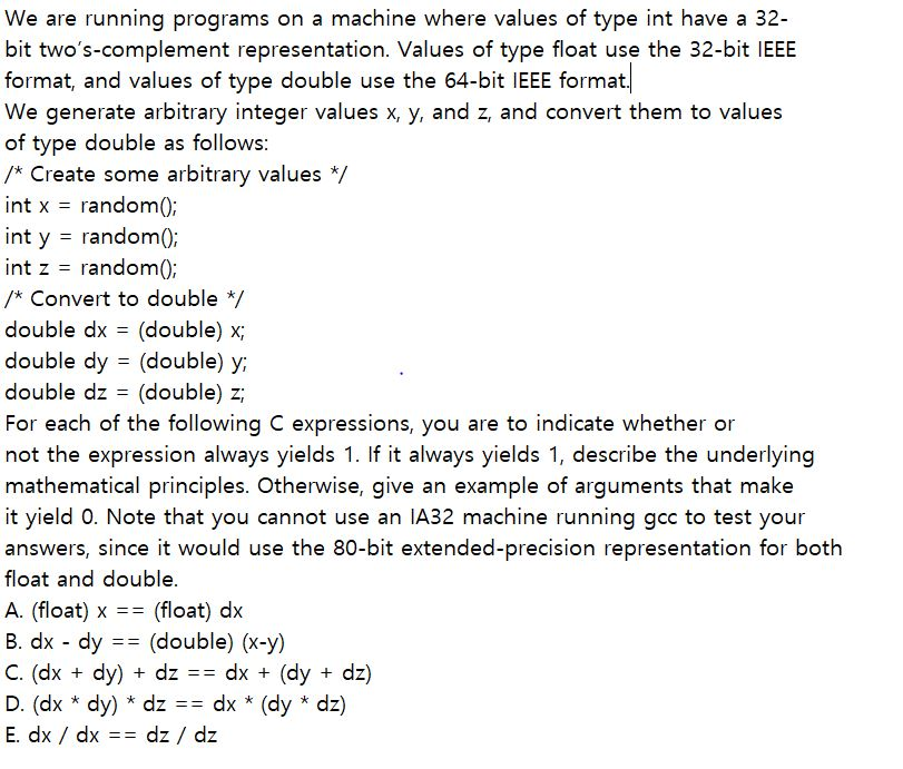 Solved We are running programs on a machine where values of | Chegg.com