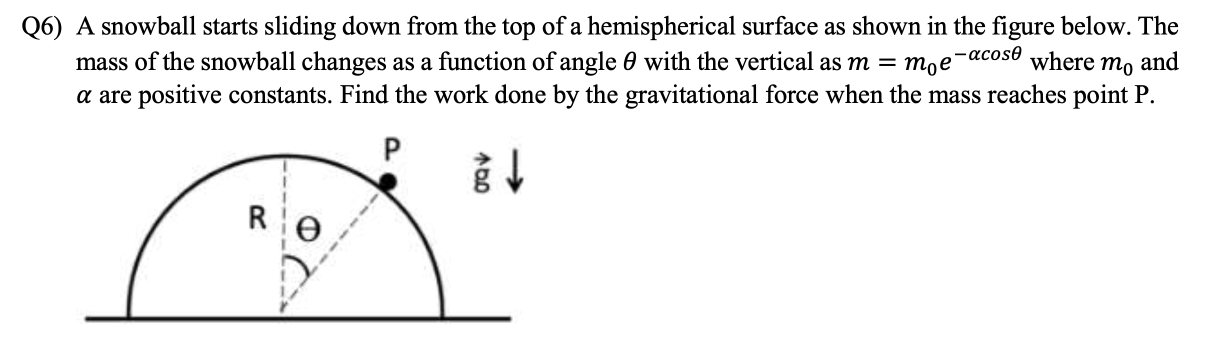 Solved 26) A snowball starts sliding down from the top of a | Chegg.com ...