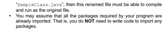 Solved [6 marks] You are given a Java source code file | Chegg.com