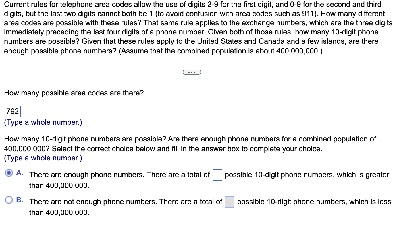 How Many 10 Digit Phone Numbers Are Possible