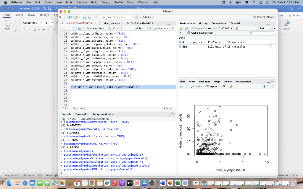 BASED ON THIS SCATTERPLOT IN R STUDIO: Explain any | Chegg.com