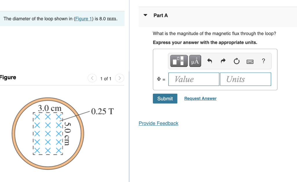 Solved Part A The diameter of the loop shown in (Figure 1) | Chegg.com