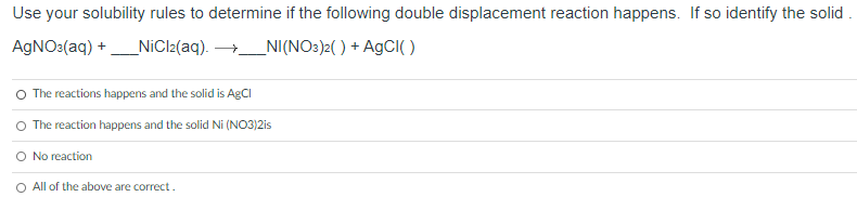 Solved Use Your Solubility Rules To Determine If The 