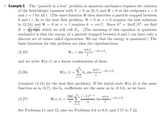 Solved Example 3. The "particle In A Box" Problem In Quantum | Chegg.com