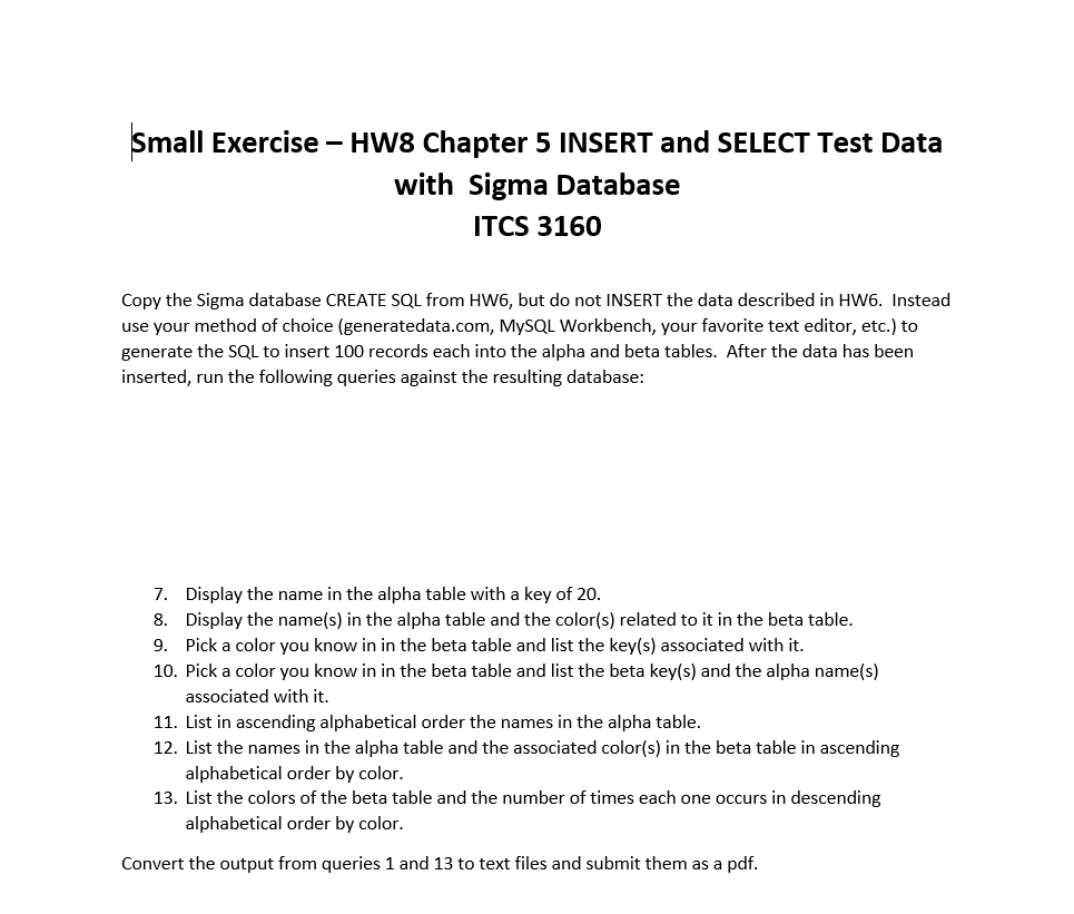 Mysql Exercises Pdf