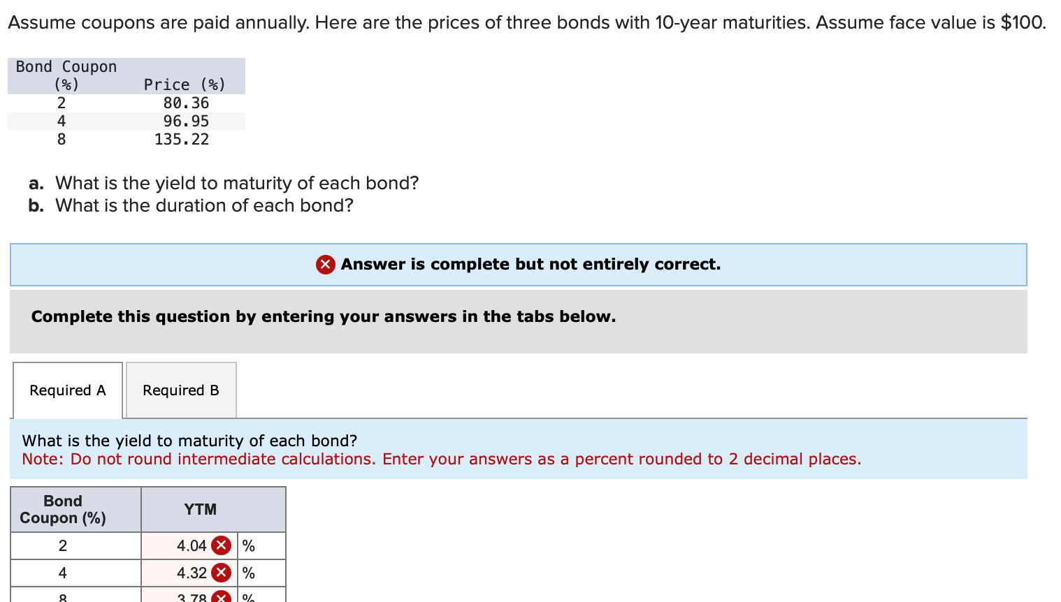 Solved A. What Is The Yield To Maturity Of Each Bond? B. | Chegg.com