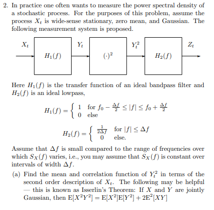 Solved 2. In practice one often wants to measure the power | Chegg.com