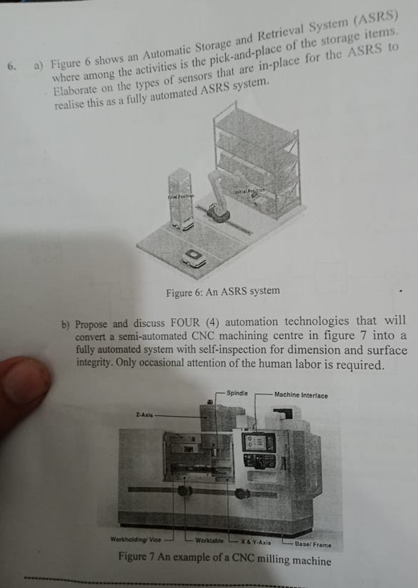 Solved 6. a) Figure 6 shows an Automatic Storage and | Chegg.com