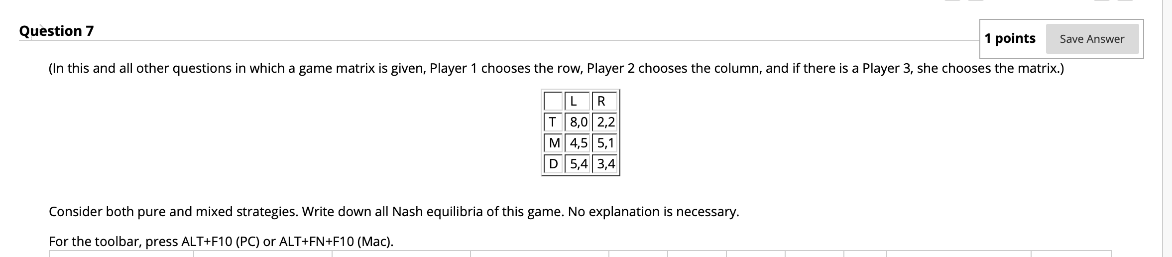 Solved Question 7 1 points Save Answer (In this and all | Chegg.com