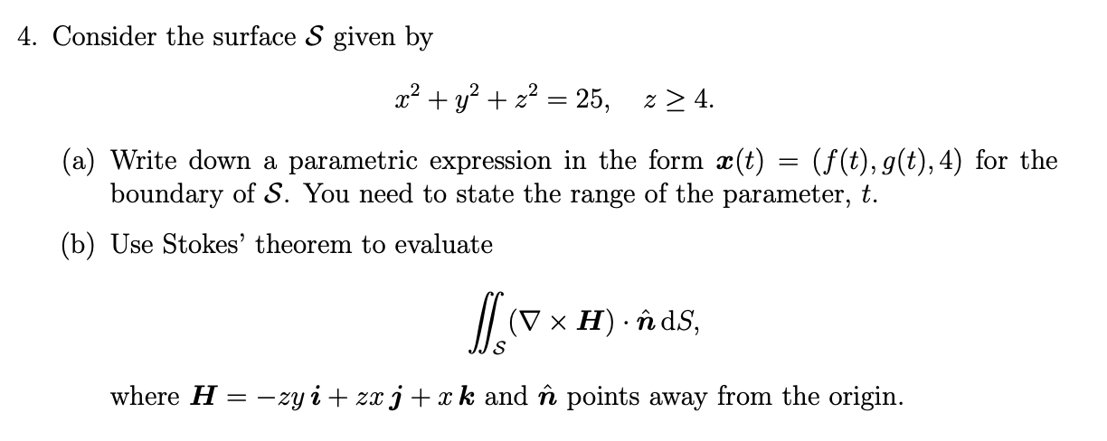 Solved 4 Consider The Surface S Given By X2 Y X2 Chegg Com