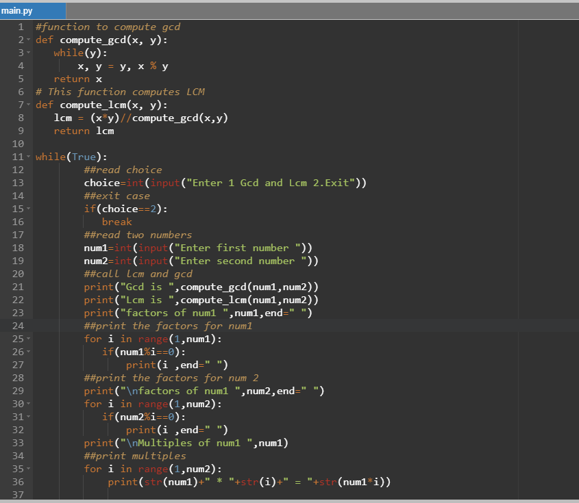 (Solved) - python programming Write one program that will compute both ...
