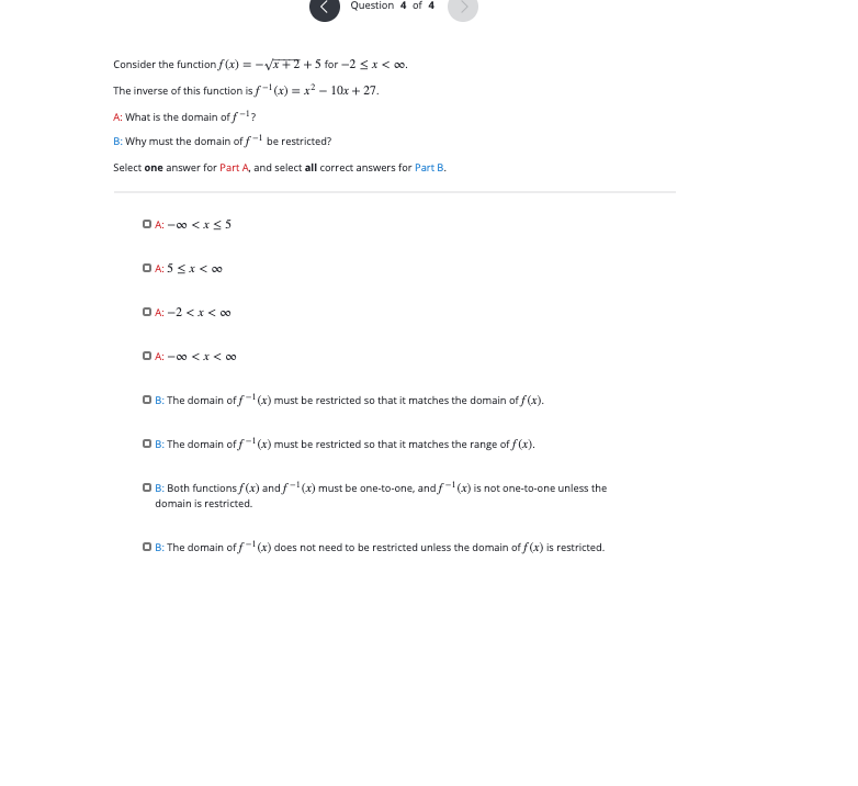 Solved Consider The Function F x x 2 5f x x 2 5 Chegg